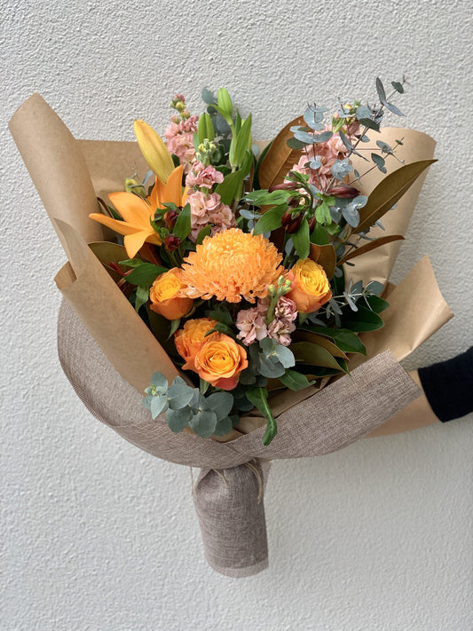 Florist Choice Flower Bouquet (Autumn Colour Theme)