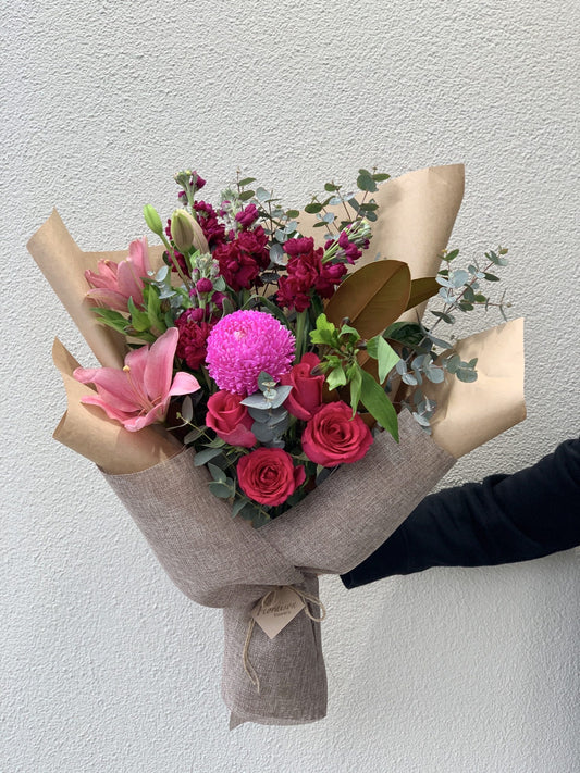 Florist Choice Flower Bouquet (Hot Pink Theme)