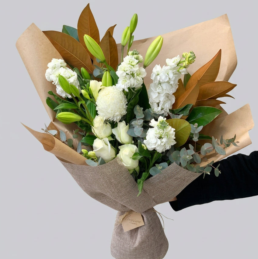 Florist Choice Flower Bouquet (White and Green Theme)