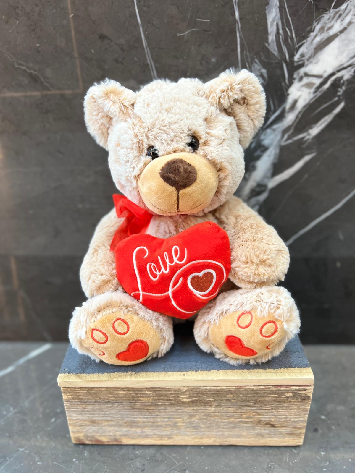 Brown Teddy Bear (with Love Heart)
